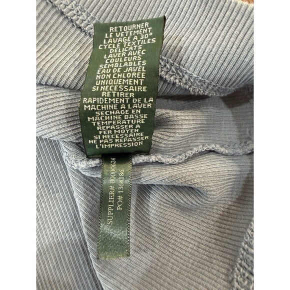 Ralph Lauren LRL 3X Blue Ribbed Cotton Tee Americana Flag Embroidered Top Plus - Picture 6 of 9